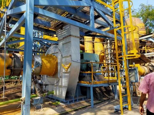 Heavy-duty centrifugal fan for high-pressure ventilation in steel manufacturing